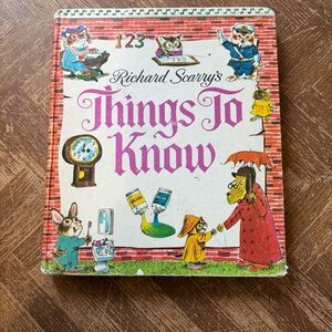 Vintage Richard Scary’s Things To Know Children's Book